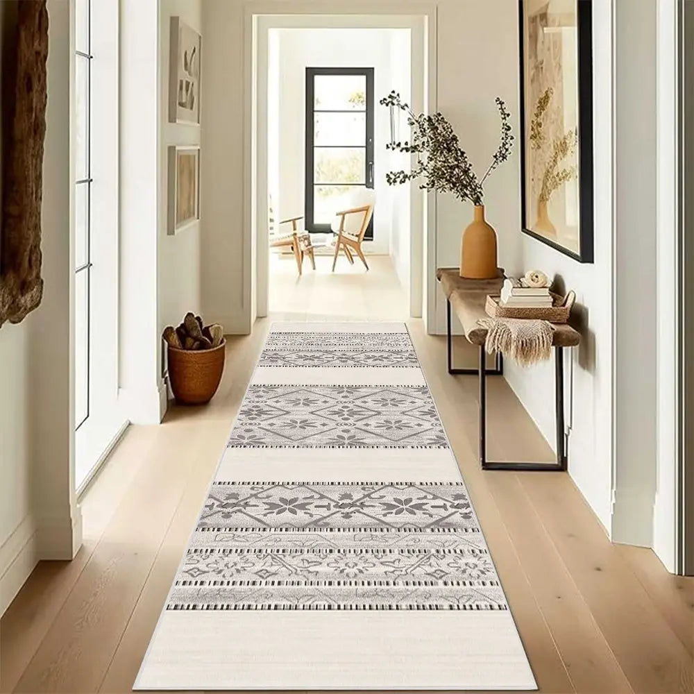 Moroccan Tribal Style Runner Rug Machine Washable