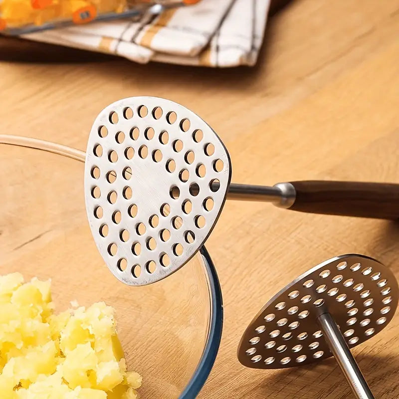 Stainless Steel Potato Masher – Heavy Duty Kitchen Tool, Easy to Clean