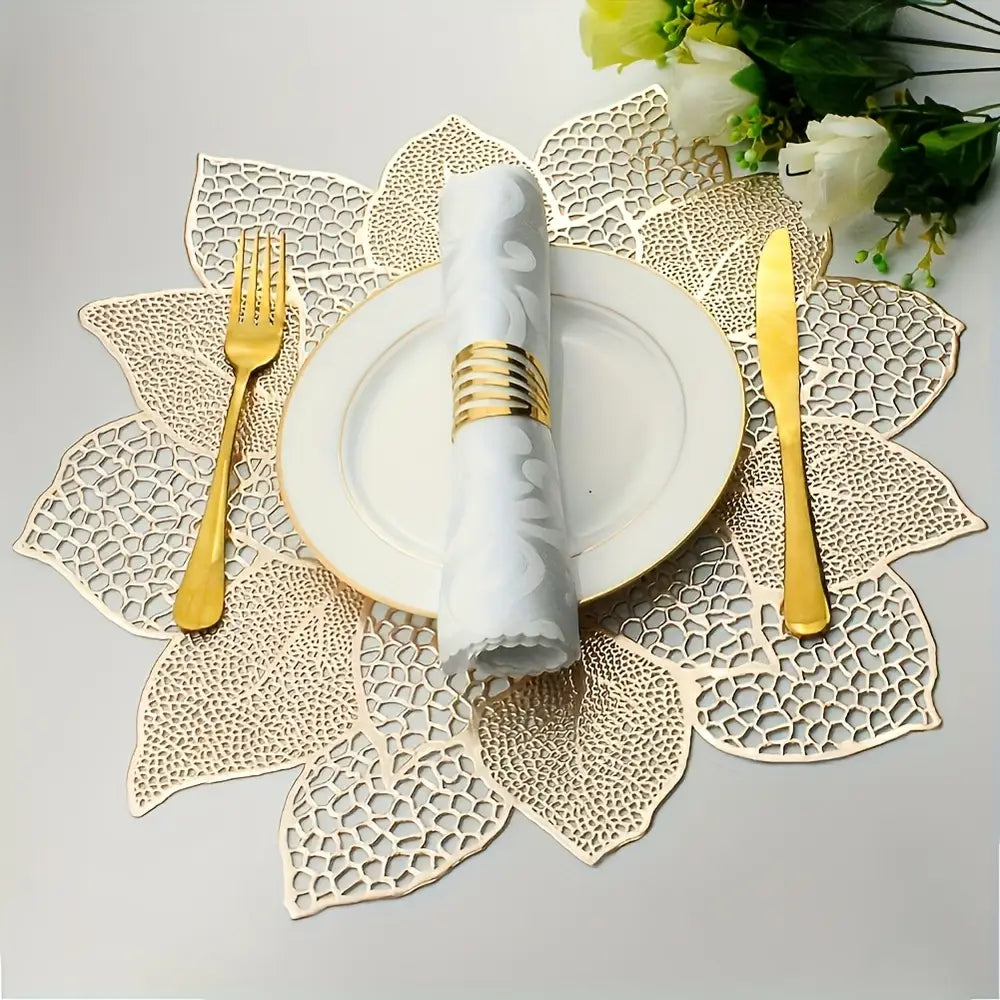 4/6/8pcs Christmas Lotus Table Mats