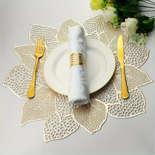 4/6/8pcs Christmas Lotus Table Mats