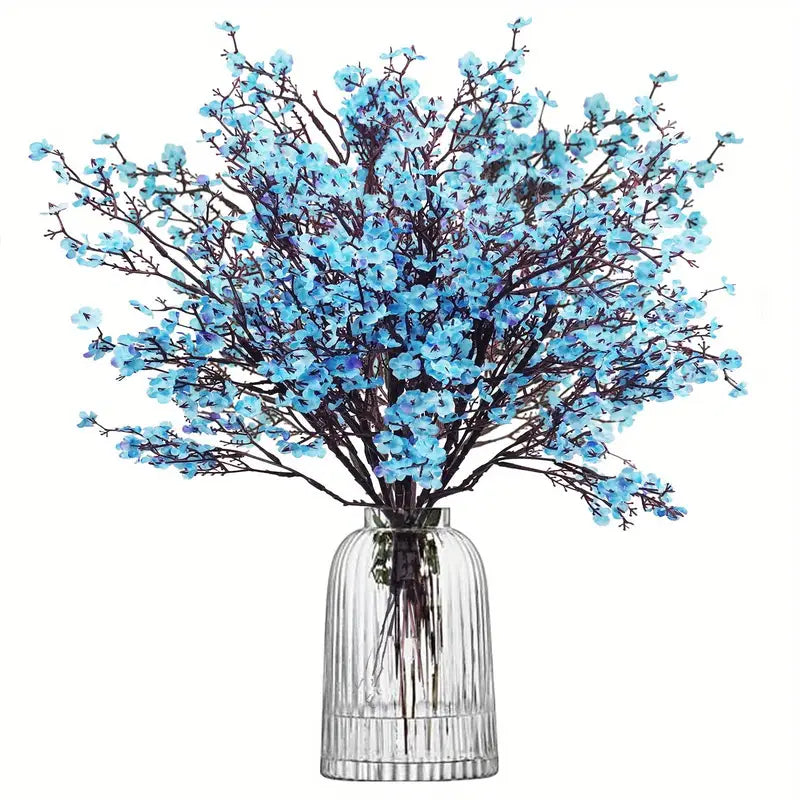 Lot de 3 gypsophiles artificielles en soie pour décoration de mariage et d'intérieur