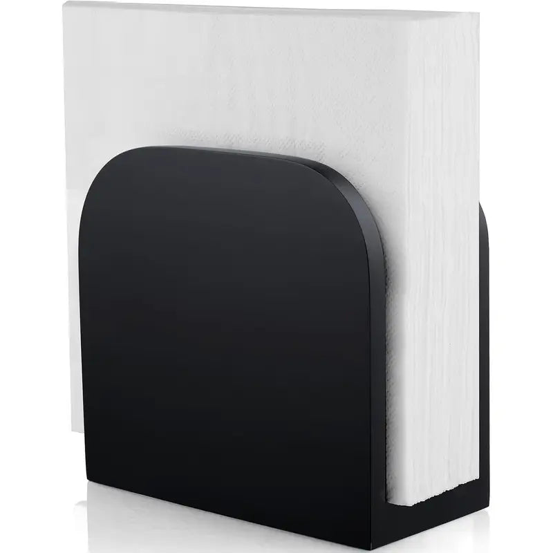 Wooden Napkin Holder - Freestanding Rectangular Tabletop Organizer