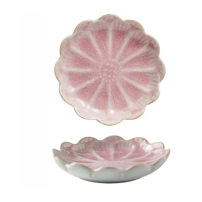Plat à bijoux en céramique florale – Plateau de courtoisie élégant pour accessoires et décoration intérieure