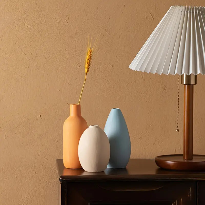 Ceramic Vase Set - Decorative Flower Vases for Home Decor