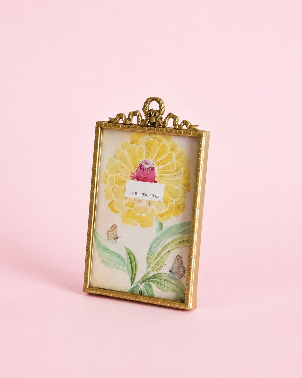 Photo Frame | Brass Glass Ribbon | 4 x 6 Inch