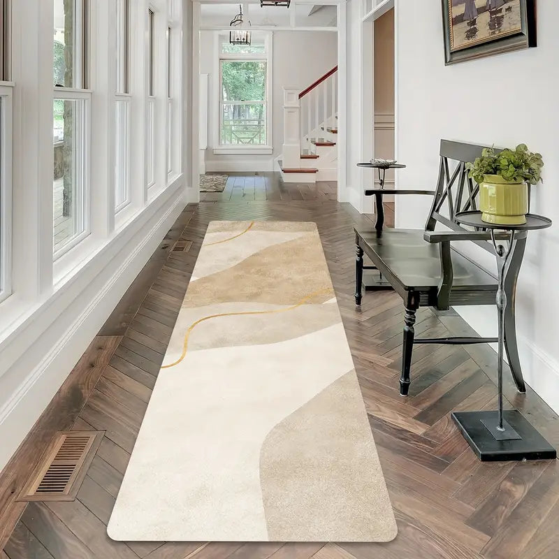 Abstract Non-Slip Runner Rug - Washable Hallway Kitchen Carpet