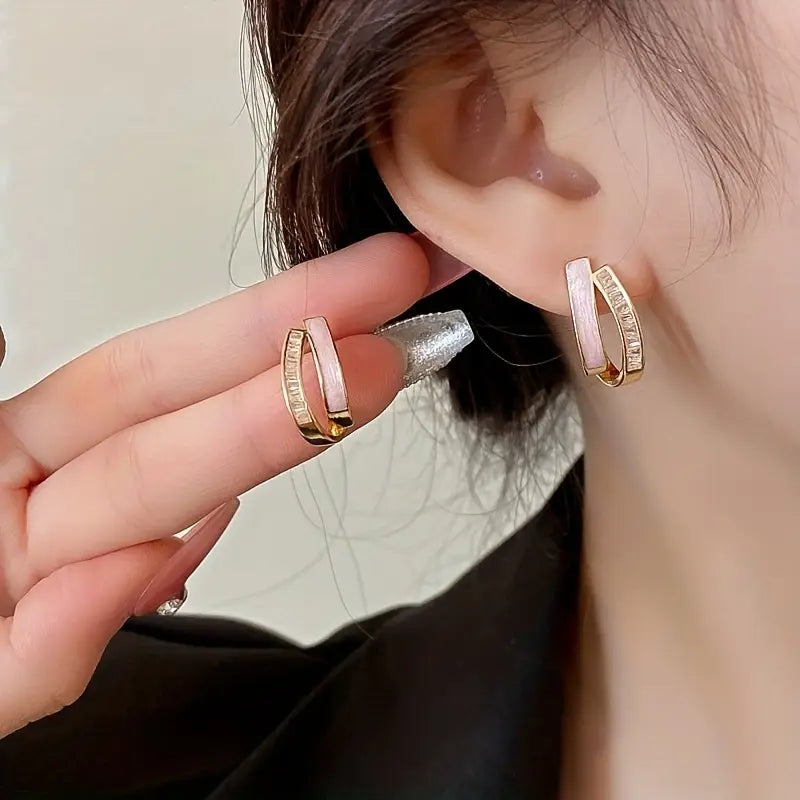 Oorbellen van 925 sterlingzilver – met zirkonia versierde Koreaanse sieraden voor vrouwen en meisjes