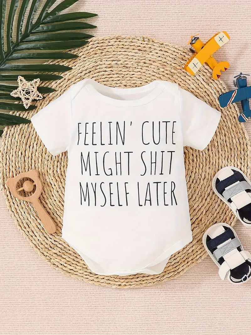 Grenouillère à imprimé mignon pour bébé garçon | Body doux et confortable à manches courtes pour bébé