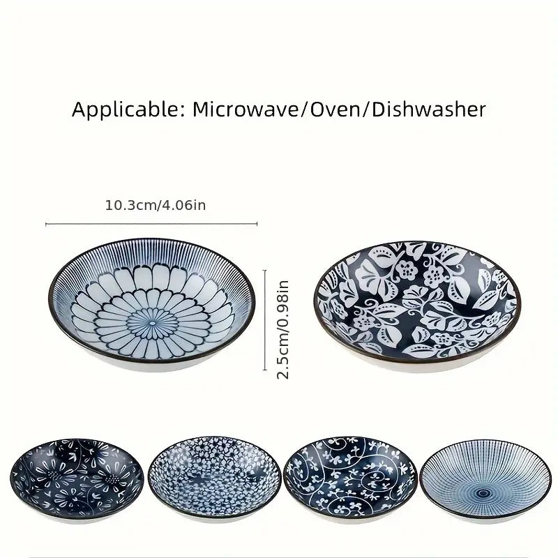 6pcs/set Floral Designs Ceramic Trays