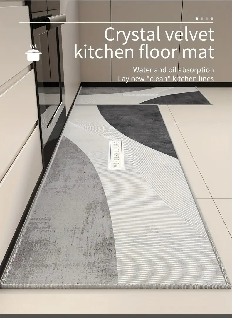 Tapis de couloir en velours doux d'inspiration nordique