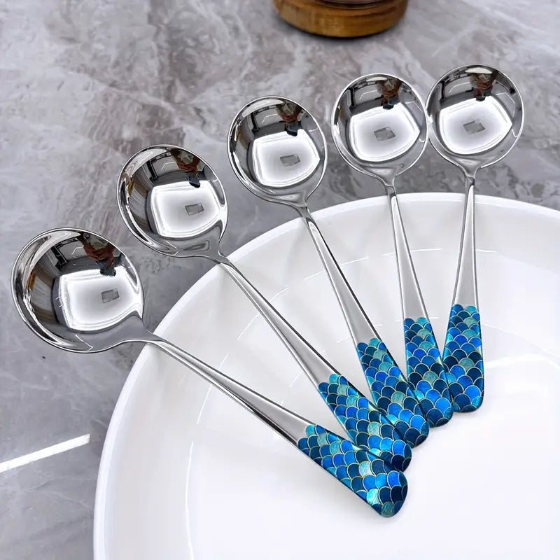Colorful Stainless Steel Cutlery Set - Spoons and Forks - Tableware