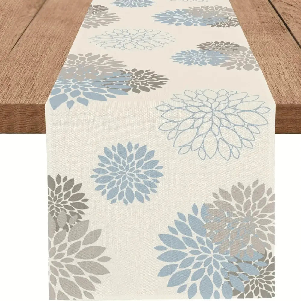 Modern Elegance Pompon Farmhouse Geometric Table Runner 13x48in