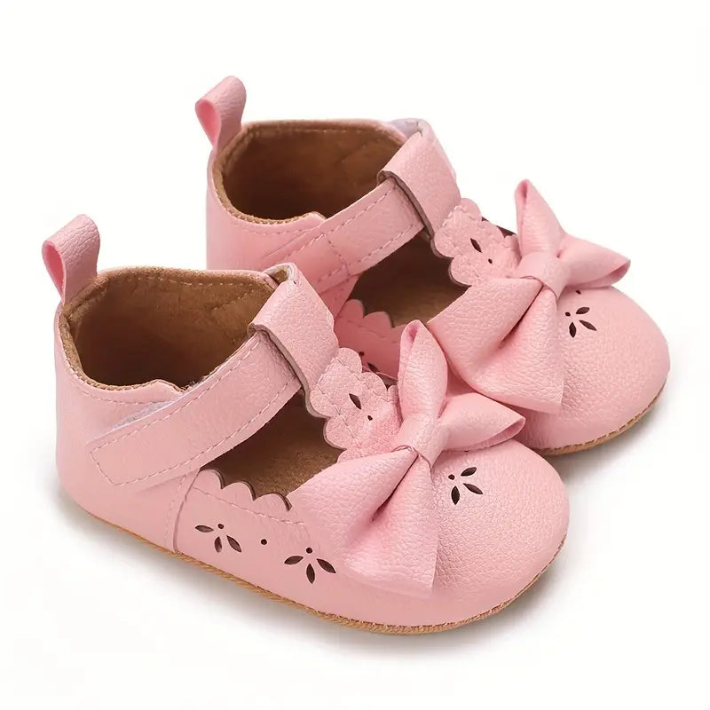 Chaussures bébé fille avec nœud | Chaussures de marche respirantes, légères et antidérapantes pour le printemps et l'automne