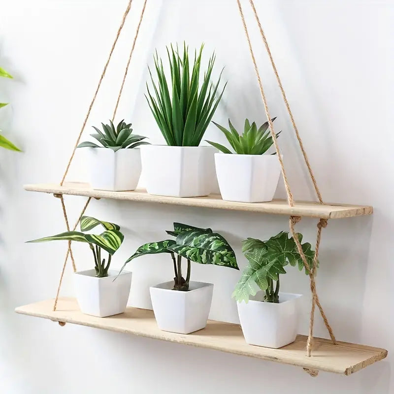 Lot de 6 plantes artificielles de style nordique – Décoration de bureau et de maison dans des contenants élégants