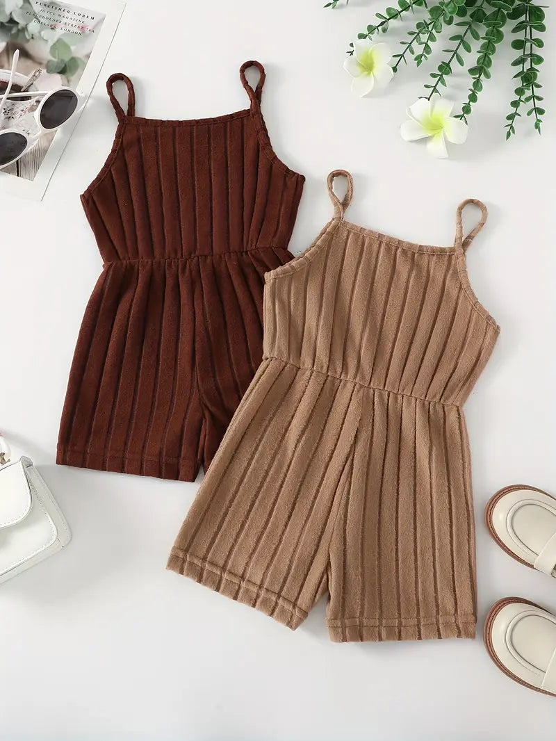 Ensemble short et body à volants pour bébé fille | Tenue printemps/été 2 pièces à rayures