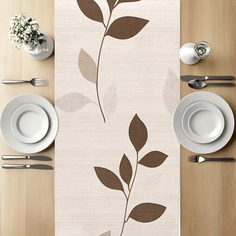Modern Pattern Table Runner – Easy-Clean Polyester Decor for Dining Tables