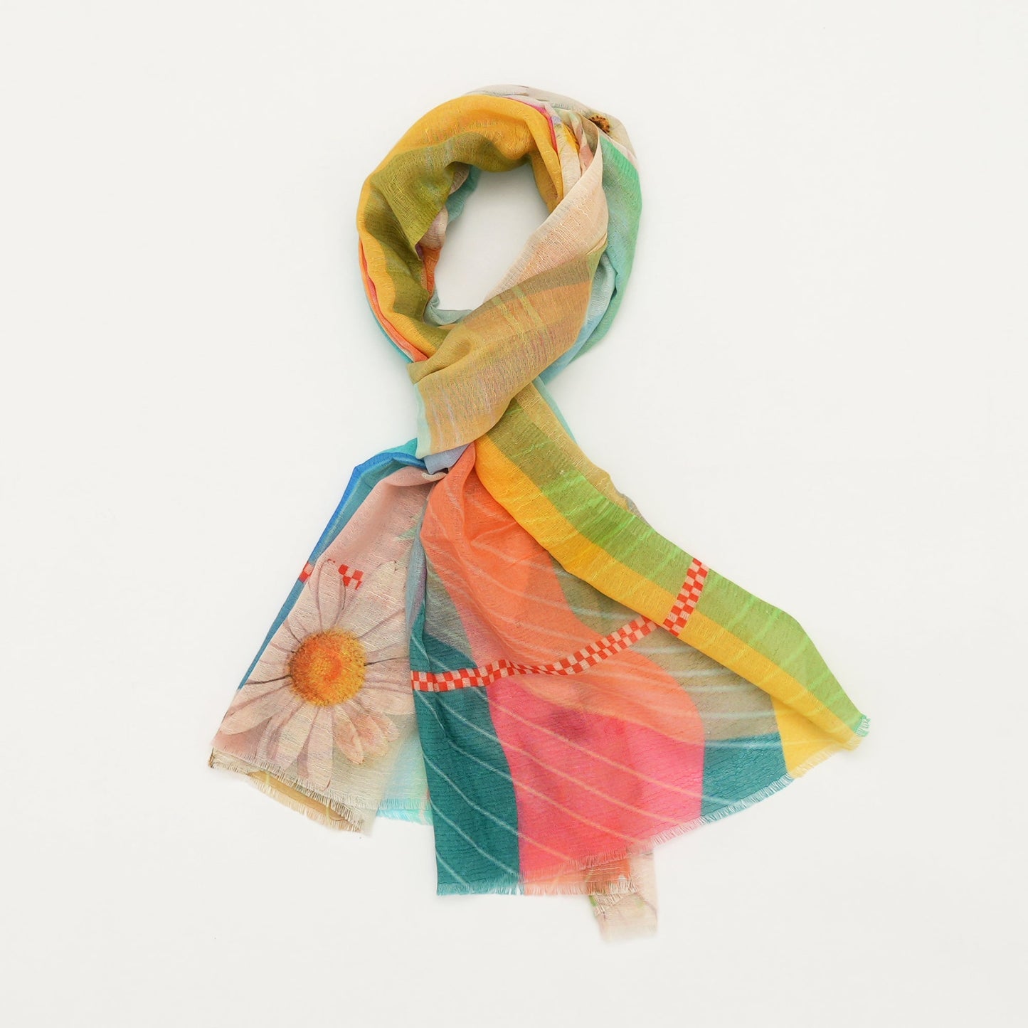 Scarf | Cotton Linen Sunburst | Pastel