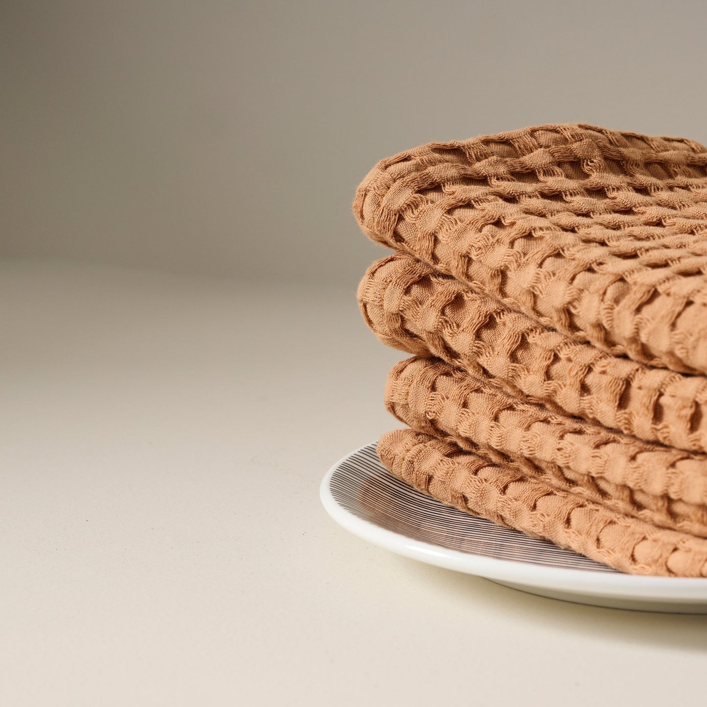 Cotton Face Towel With Waffle Weave - Quick Dry