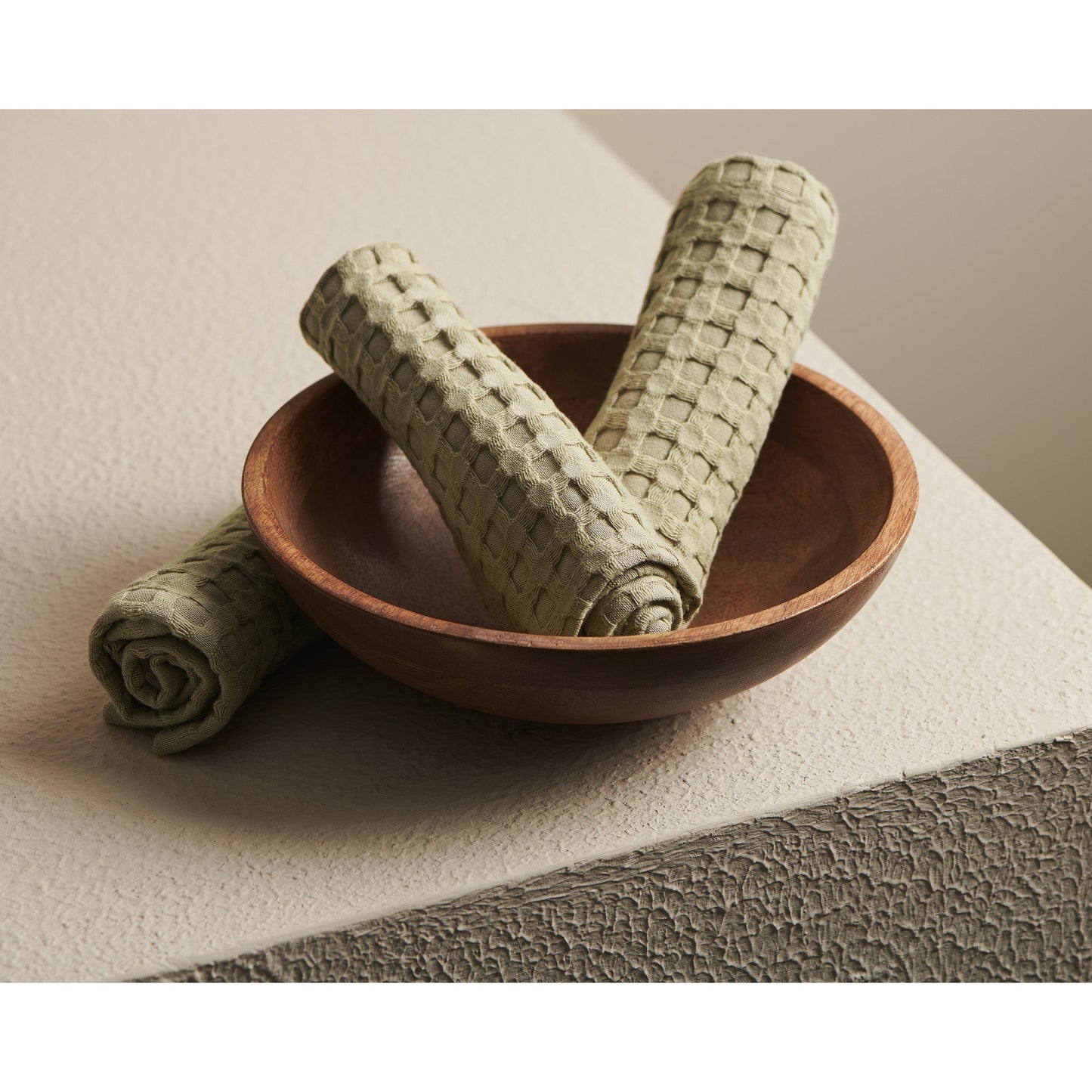 Cotton Bamboo Face Towel Waffle - Eco-Friendly