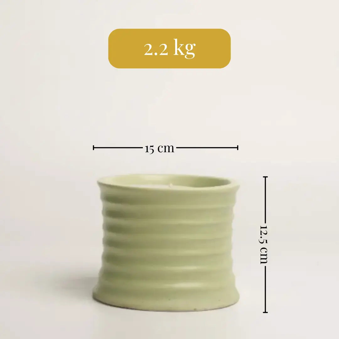 Stoneware Soy Wax Scented Candle - 3-Wick, 500g, Gift Box, Orchid Scent