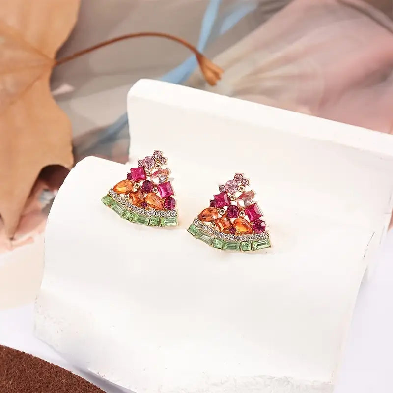 1 Pair Fashion Watermelon-Shaped Earrings