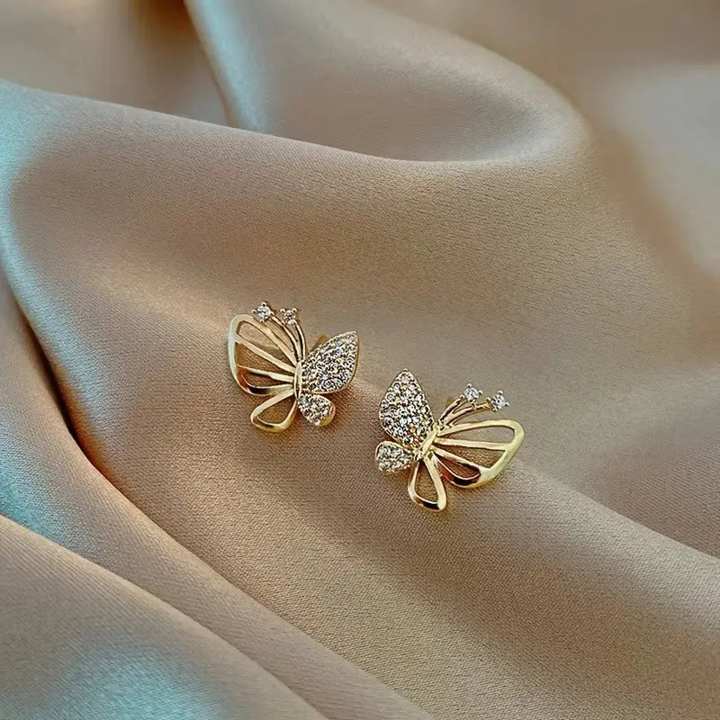 Gold Stud Earrings - Minimalist Lightweight Jewelry