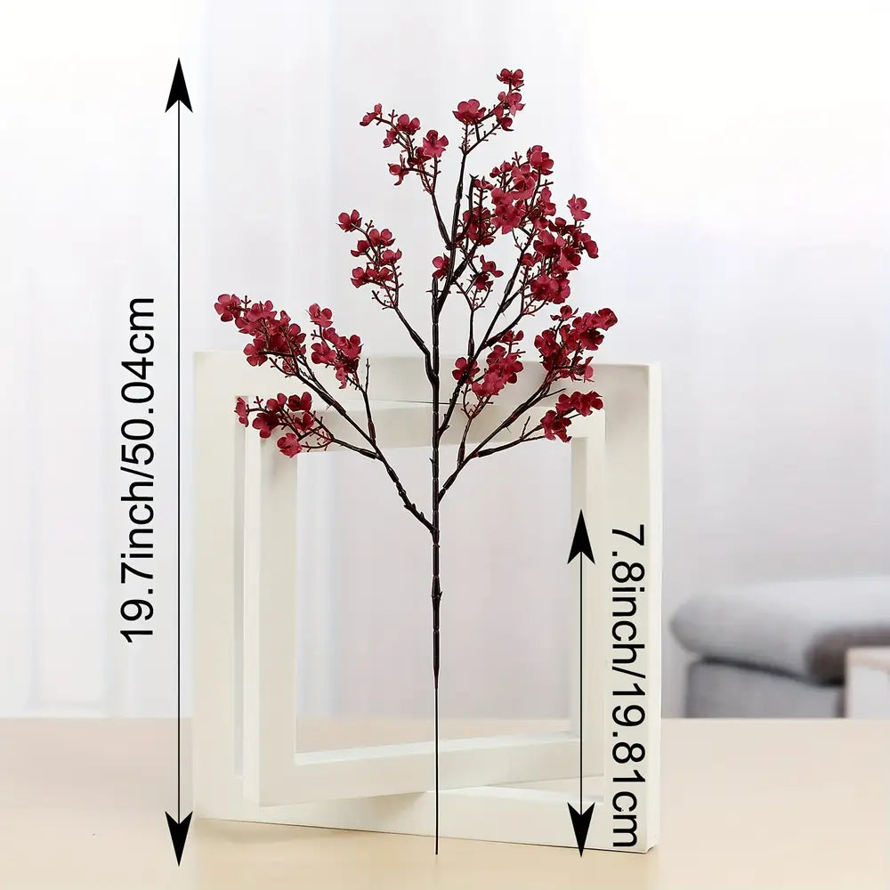 10pcs European Style Gypsophila Bouquets Dark Red Silk Flowers