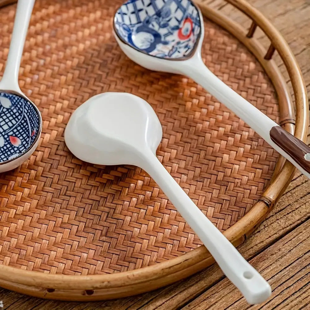 6pcs Set Multi-Use Ceramic Dessert Spoons