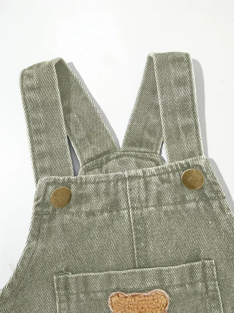 Comfortabele denim overall voor jongens - schattige rayonmix, machinewasbaar voor buiten in de herfst/winter