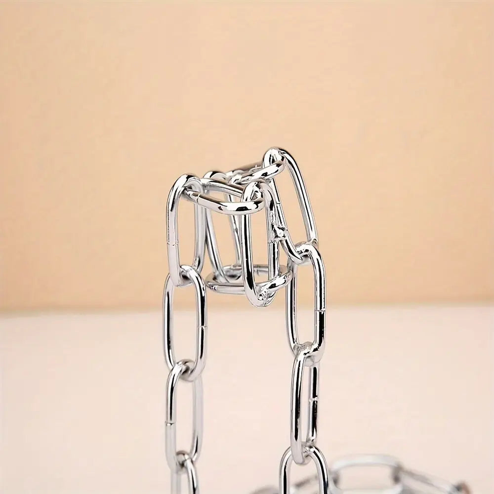 Iron Chain Wine Bottle Holder, Decorative Hanging Wine Rack