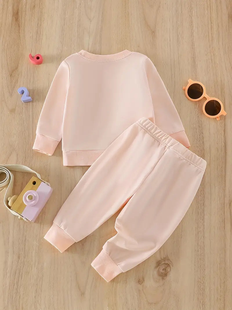 Set van katoenen broek met hertenprint en lange mouwen | Gezellige babykleding
