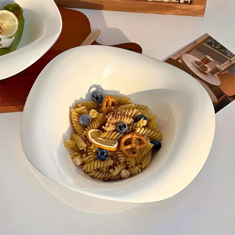 1pc Ceramic Petal Shaped Bowl