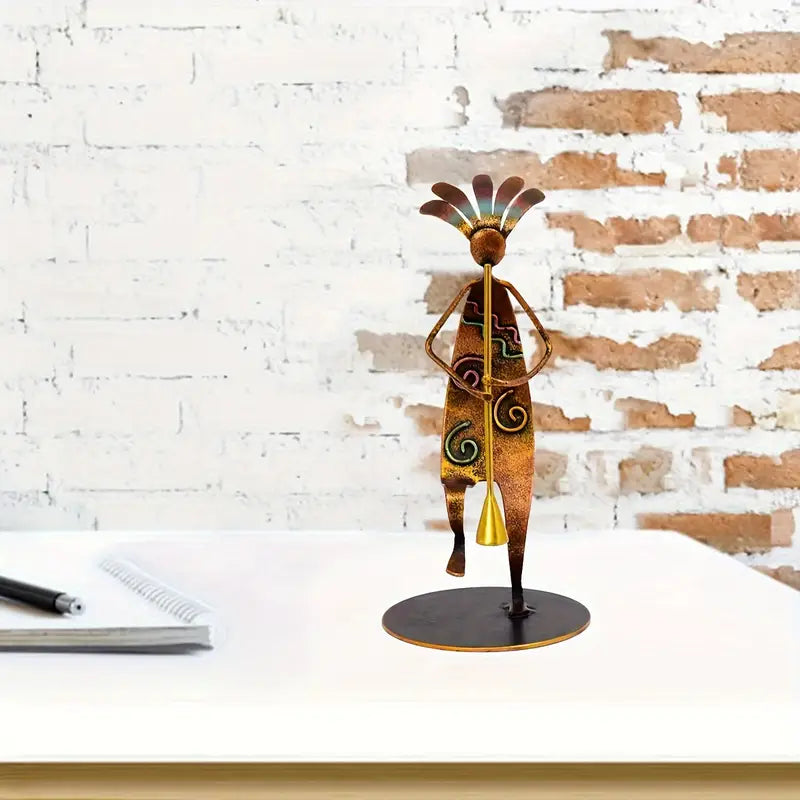 Native American Dancer Metal Sculpture - Home & Garden Decor
