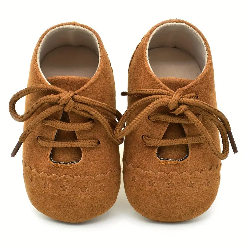 Vintage Star Pattern Toddler Sneakers | Casual Lace-Up Shoes for Boys & Girls