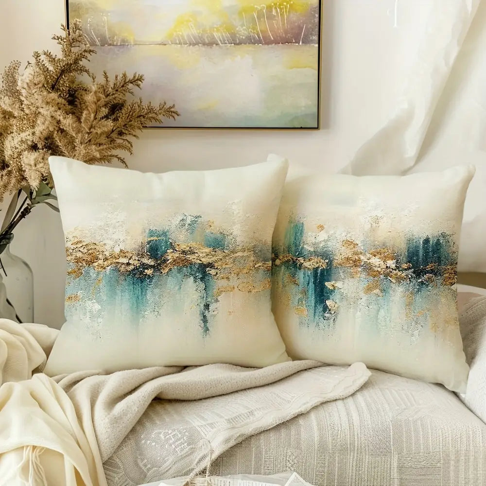 2pcs, Bohemian Abstract Art Throw Pillow Covers, 45cm x 45cm