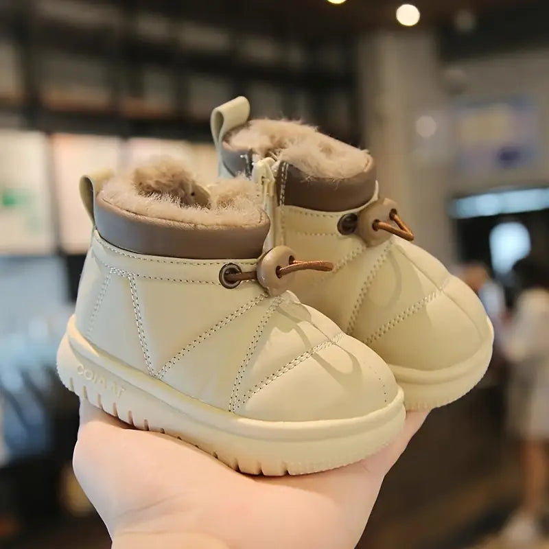 Vintage Toddler Snow Boots | Thermal Insulated Winter Boots with PVC Sole & Zipper