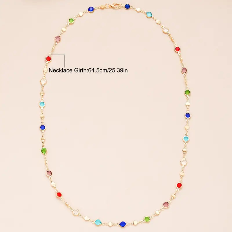 Tassel Y Necklace Women's Chain Jewelry Colorful