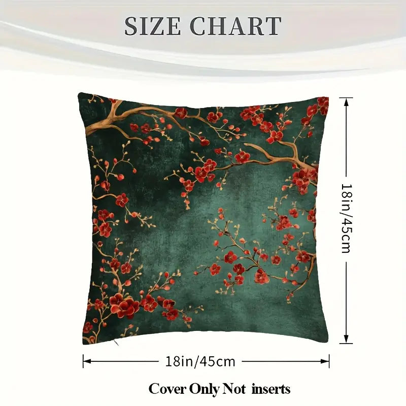Jade Plum Pillow Covers 45x45cm - Plush Sofa Decor Washable