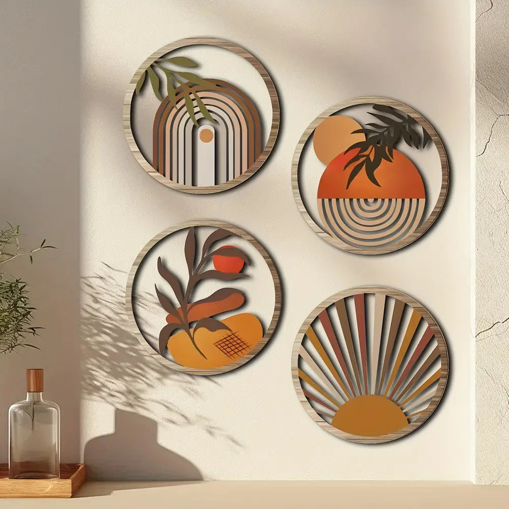 4 Hollowed-out country farmhouse wall art decoration