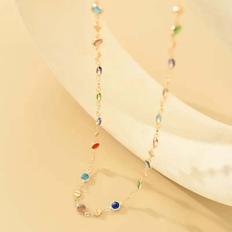 Tassel Y Necklace Women's Chain Jewelry Colorful