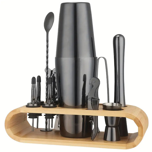 12-Piece Bartender Set – Stainless Steel Shaker Kit with Tools for Home Bars