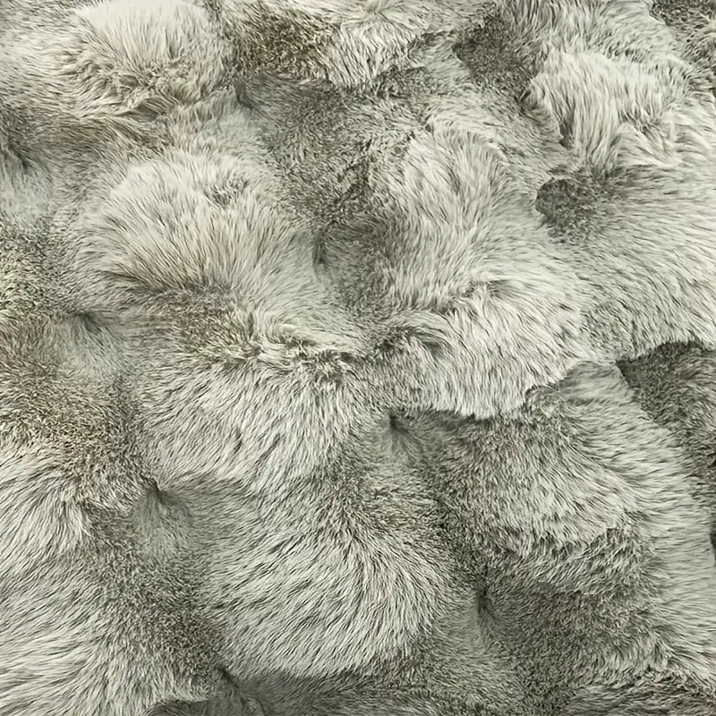 Tapis luxueux en velours vert matcha à bulles - Ultra doux et moelleux