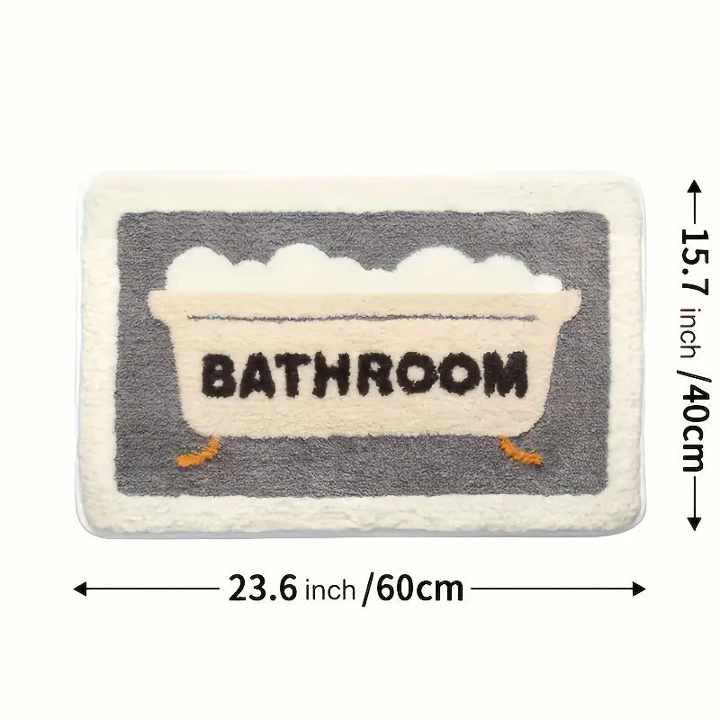 Cartoon Bathroom Mat: Ultra Absorbent, Non-Slip, Quick Dry Rug
