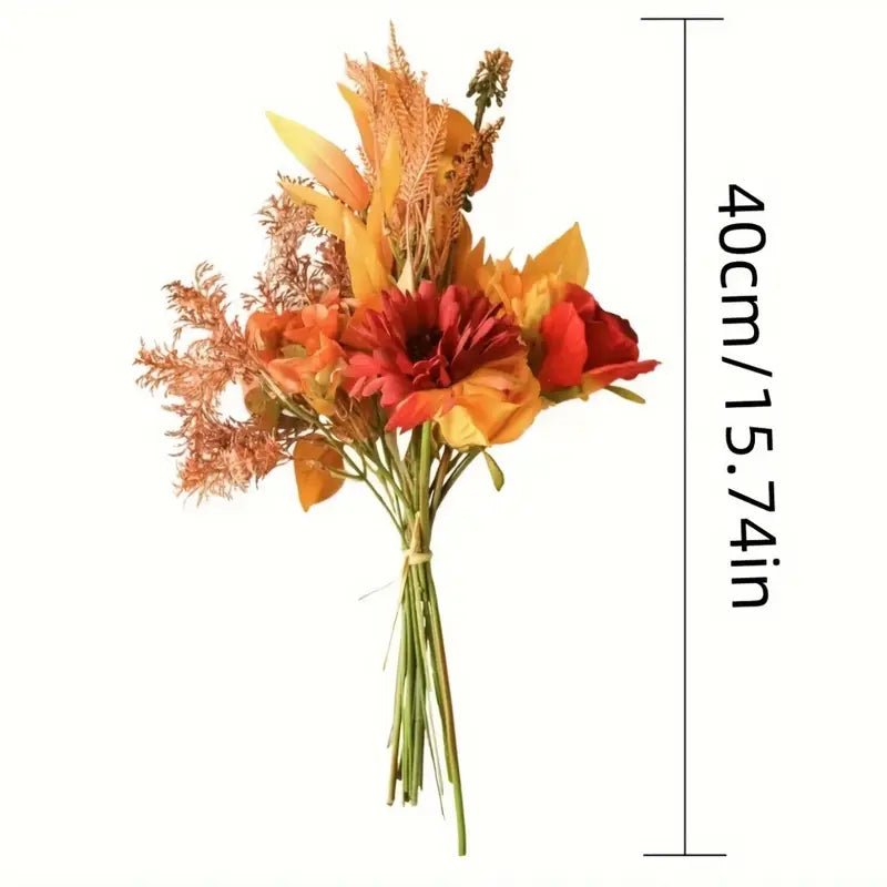 Bouquet de fleurs en soie vintage – Centre de table pour Noël et occasions spéciales