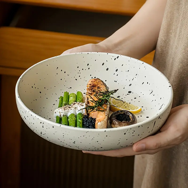 Korean Ceramic Salad Bowls - 8 Inch Deep, Handmade