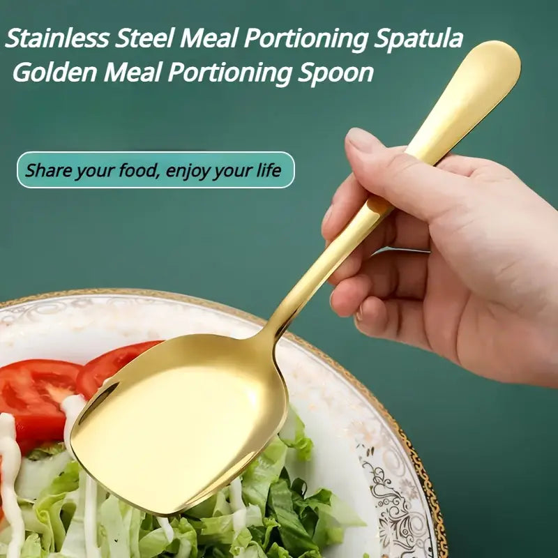 3pcs/4pcs/6pcs Set Golden Stainless Steel Serving Spoons with Long Handles