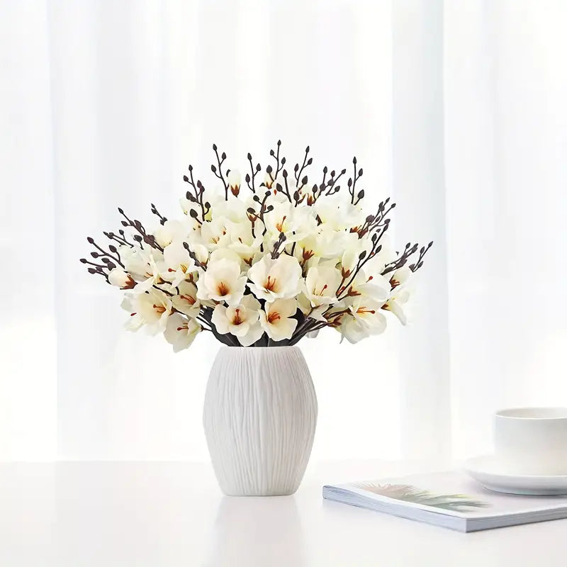 Artificial Silk Flowers Bouquet - Wedding Home Decor (6pcs)