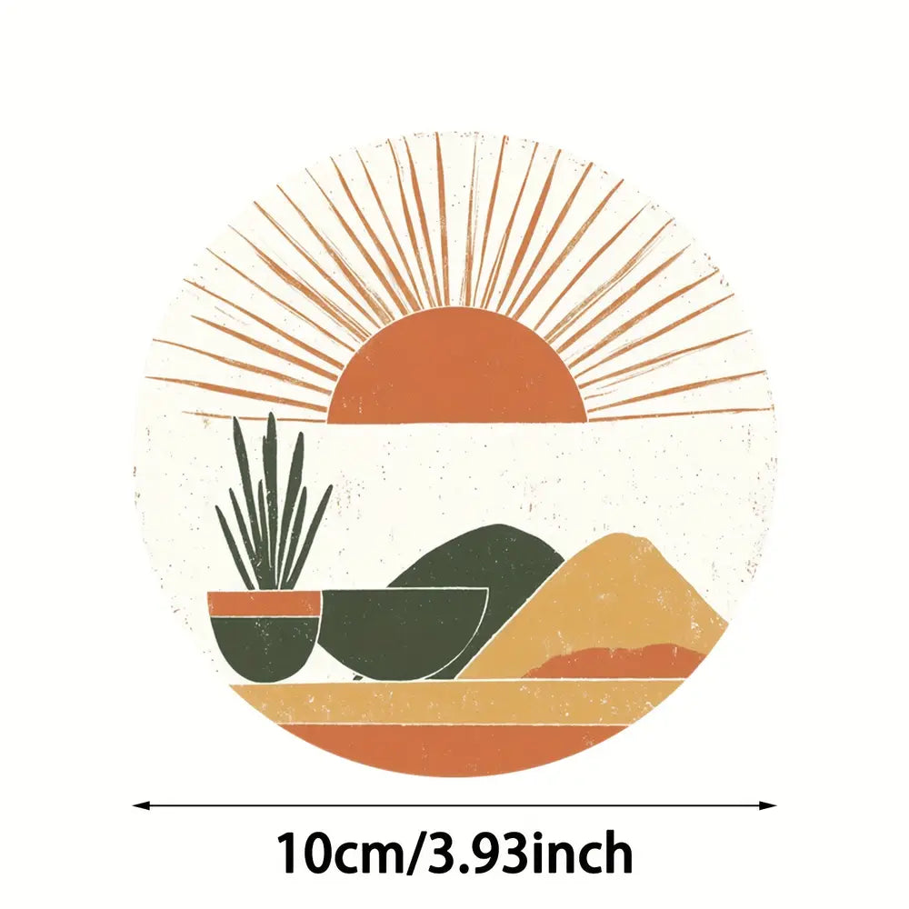Lot de 4 ou 6 sous-verres à motif de pic de montagne Sun Creek