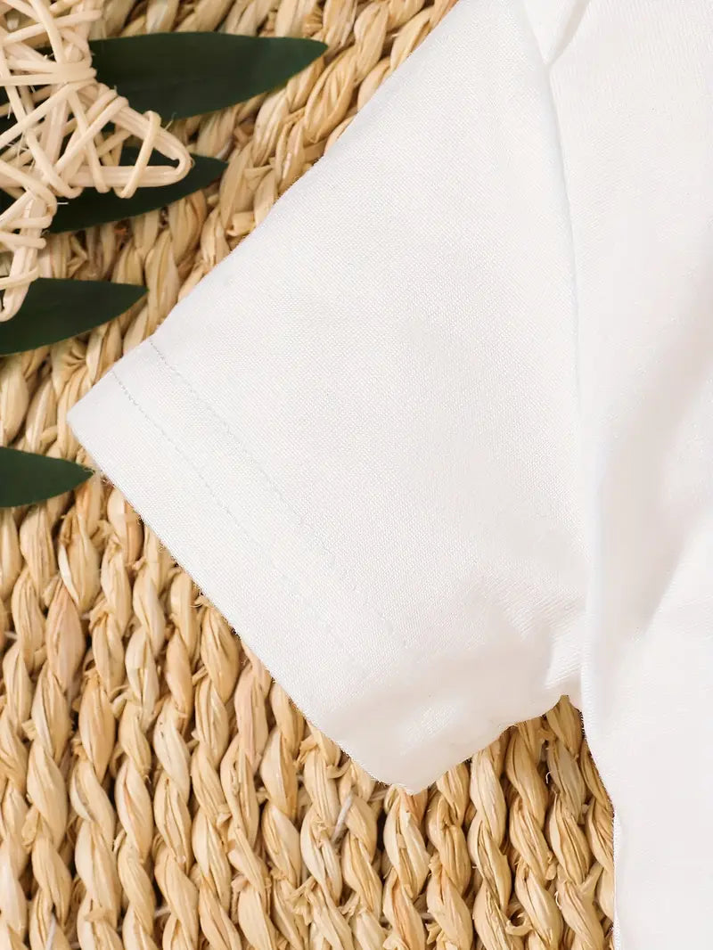 Grenouillère à imprimé mignon pour bébé garçon | Body doux et confortable à manches courtes pour bébé