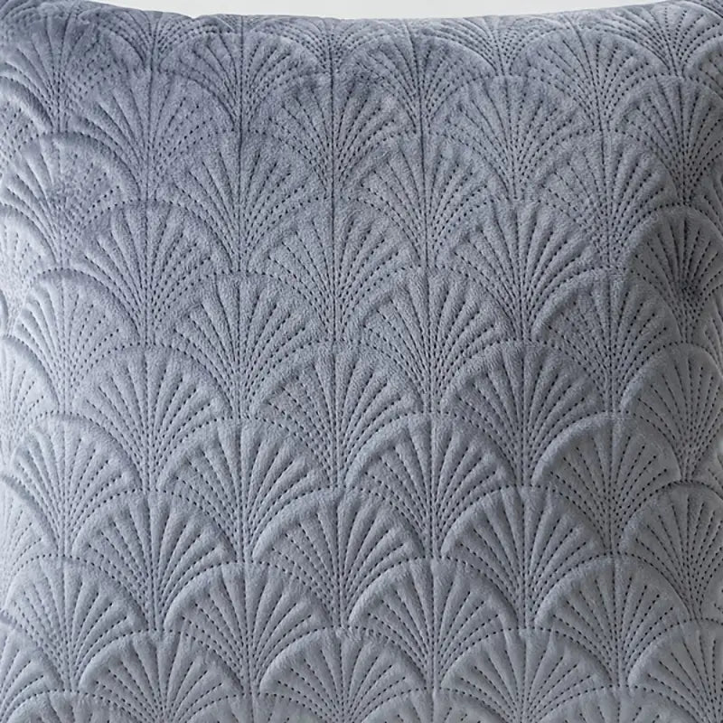 Housse de coussin en velours motif coquille Saint-Jacques – 45 x 45 cm, pour canapé et chambre